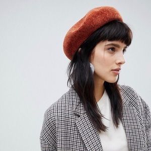 Chenille Béret rust/orange color